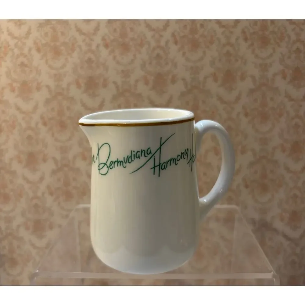 Vintage The Bermudiana Harmony Hall Hotel Floral Flower Tuscan China Creamer